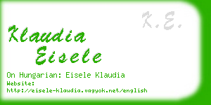 klaudia eisele business card